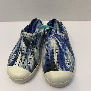Native Miles Slip-on Child Size C8 Blue White With Gently Worn Water Shoes